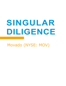 Movado (NYSE: MOV) Gross EBITDA EBIT