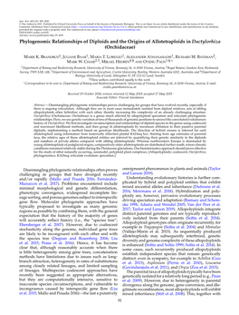 Phylogenomic Relationships of Diploids and the Origins of Allotetraploids in Dactylorhiza (Orchidaceae)