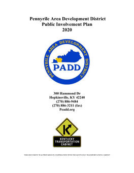 2020 Peadd Public Involvement Plan