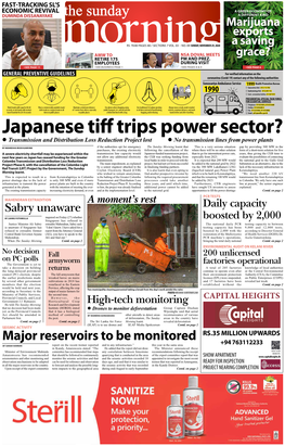 Japanese Tiff Trips Power Sector? Z Transmission and Distribution Loss Reduction Project Lost Z No Transmission Lines from Power Plants