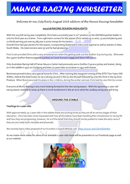 Munce Racing Newsletter