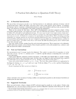 A Practical Introduction to Quantum Field Theory