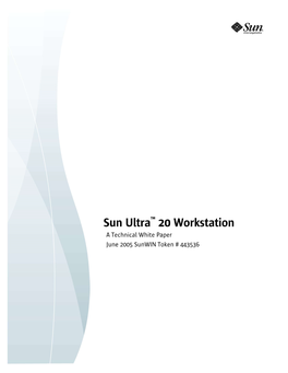 Sun Ultra 20 Workstation White Paper
