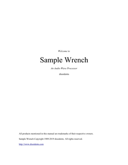 Sample Wrench User Manual (Pdf)