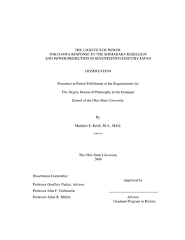 Tokugawa Response to the Shimabara Rebellion and Power Projection in Seventeenth-Century Japan