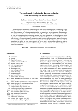 Thermodynamic Analysis of a Turboprop Engine with Intercooling and Heat Recovery