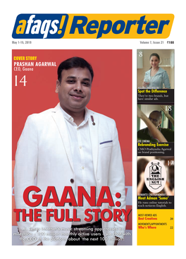 PRASHAN AGARWAL CEO, Gaana