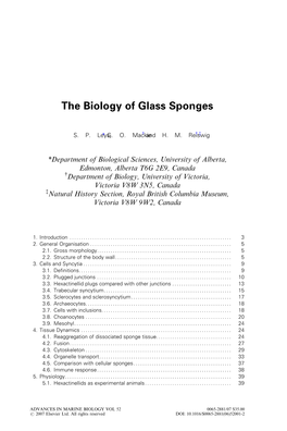 The Biology of Glass Sponges