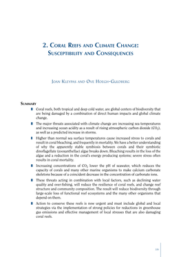 2. Coral Reefs and Climate Change: Susceptibility and Consequences