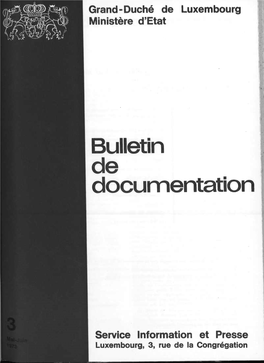 Bulletin De Documentation