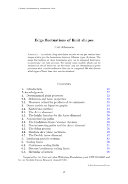 Edge Fluctuations of Limit Shapes 49