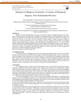 Structure of Mangrove Community in Coastal of Mempawah Regency