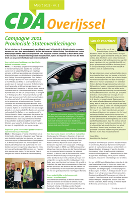 Campagne 2011 Provinciale Statenverkiezingen Van De Voorzitter