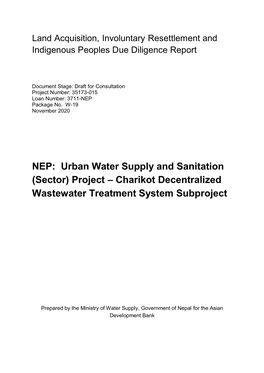 Charikot Decentralized Wastewater Treatment System Subproject