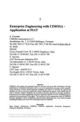 3 Enterprise Engineering with CIMOSA