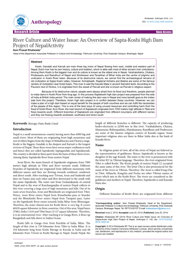 An Overview of Sapta-Koshi High Dam