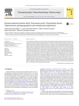 Permian Endemic Bivalves of the Â•Œirati Anoxic Eventâ•Š, Paranã