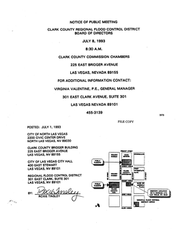 Board Agenda July 8, 1993RFCD 8, Agenda Julyboard Board Countyof Commissioners July 20, 1993