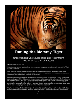 Taming the Mommy Tiger