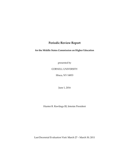 Periodic Review Report