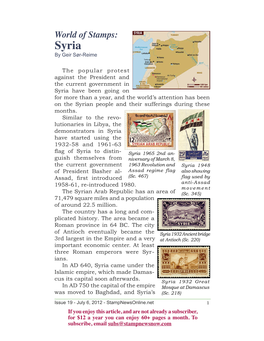 World of Stamps: Syria by Geir Sør-Reime