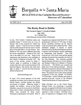 Barquilla De Ia Santa Maria BULLETIN of the Catholic Record Society­ Diocese of Columbus