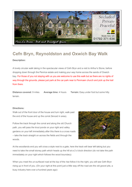 Cefn Bryn, Reynoldston and Oxwich Bay Walk