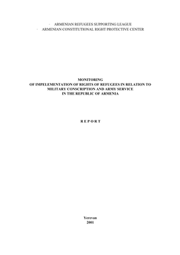 Armenian Refugees Supporting League · Armenian Constitutional Right Protective Center