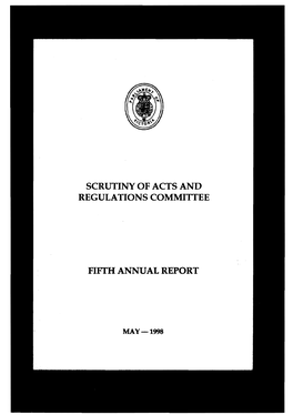 Scrutiny of Acts and Regulations Committee