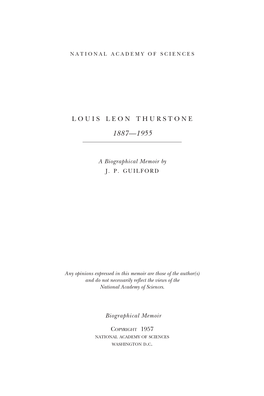 Louis Leon Thurstone