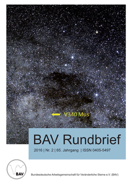 BAV Rundbrief Nr. 2 (2016)