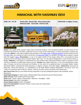 Himachal with Vaishnav Devi