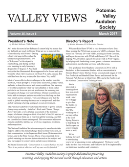 VALLEY VIEWS Valley Audubon Society Volume 35, Issue 6 March 2017