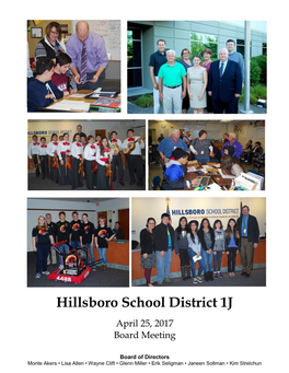 Hillsboro School District 1J Proposed Planning Calendar - 2017-18 Budget