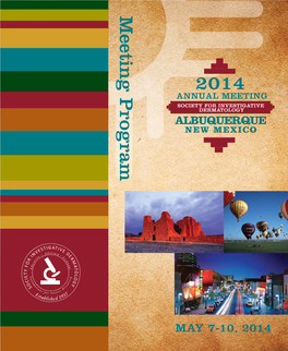 Meeting Program Commercial Support Future Annual As of April 15, 2014 Meetings 74Th Annual Meeting May 6-9, 2015 Hilton Atlanta Atlanta, Georgia