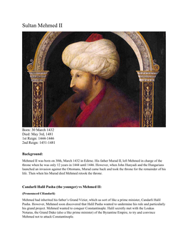 Sultan Mehmed II