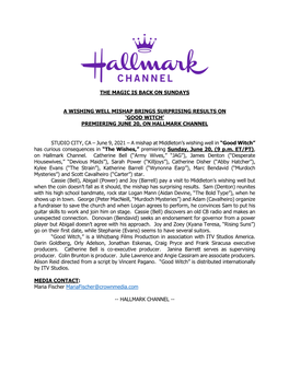 'Good Witch' Premiering June 20, on Hallmark