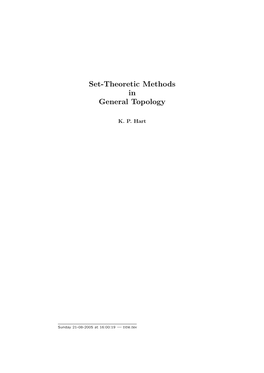 Set-Theoretic Methods in General Topology