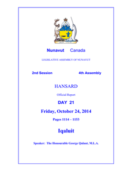 Nunavut Hansard 1114