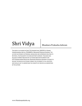 Shri Vidya Bhaskara Prakasha Ashram