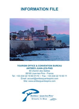 Information File Tourism Office & Convention Bureau