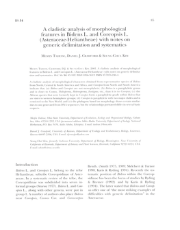 Asteraceae-Heliantheae) with Notes on Generic Delimitation and Systematics