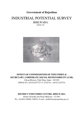 Industrial Potential Survey Bhilwara (2016-17)