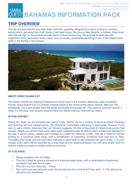 Bahamas Information Pack