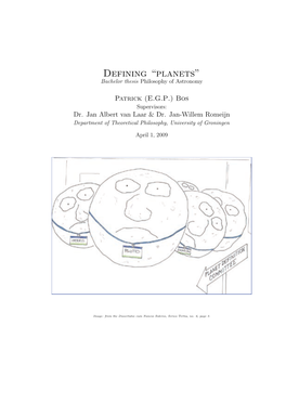 Defining “Planets” Bachelor Thesis Philosophy of Astronomy