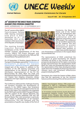 30 Session of the Unece Trans-European Railway