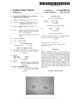 (12) United States Patent (10) Patent No.: US 9,603,883 B2 Huang Et Al