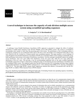 A Novel Technique to Increase the Capacity of Code Division Multiple Access System Using Scrambled Spreading Sequences