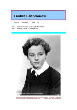 Freddie Bartholomew