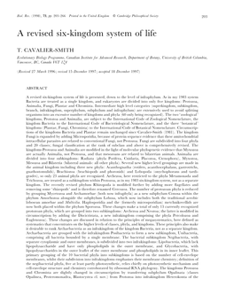 A Revised Six-Kingdom System of Life